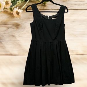 Mini Dress Pleated Black Cotton Size Small